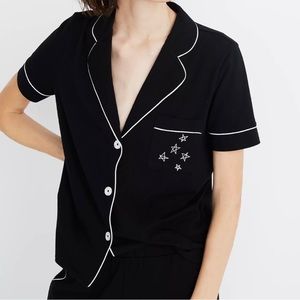 Madewell Embroidered Knit Bedtime Pajama Set size XS H2678